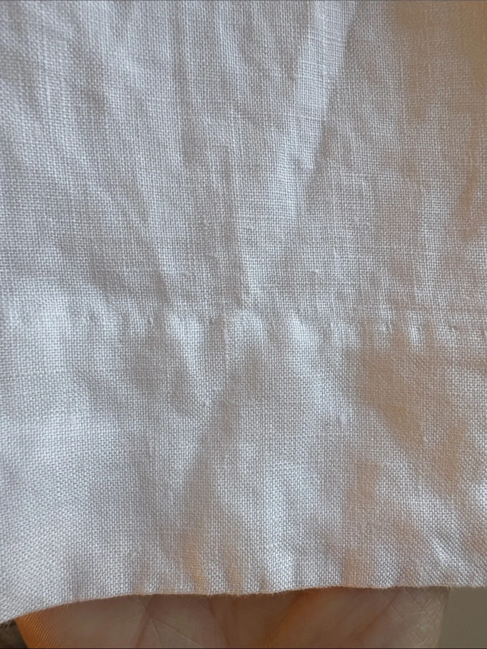 Banana Republic White 100% Linen Martín Fit Wide-Leg Pants, Size 10